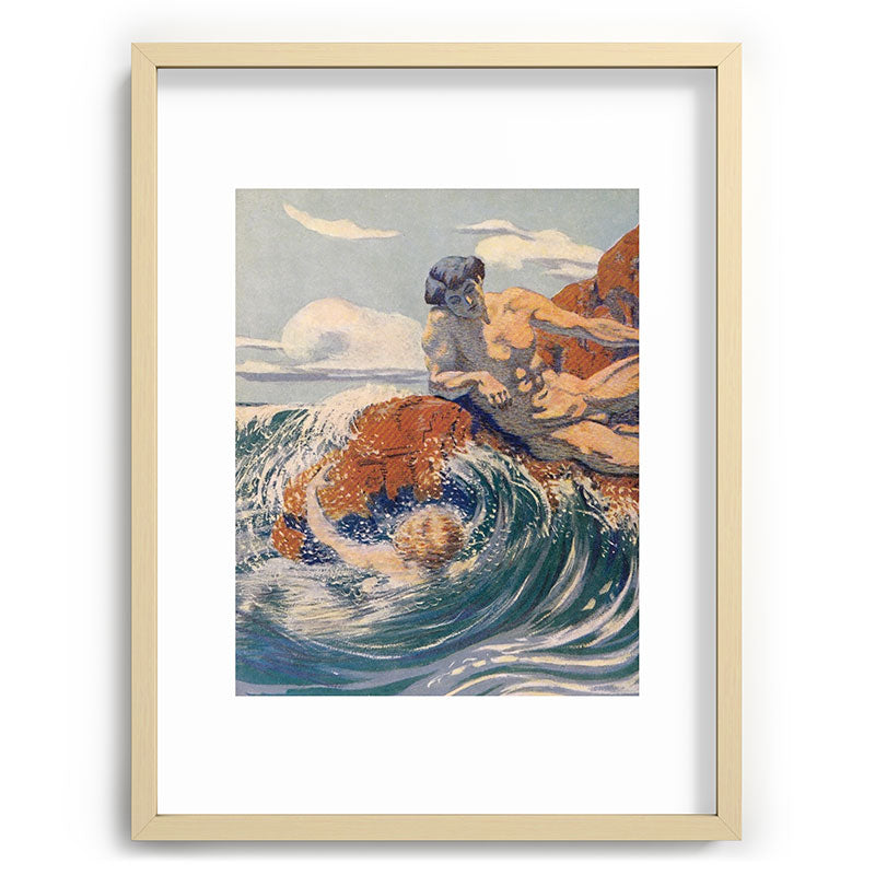 "You sea!... I behold... your crooked inviting fingers" (Margaret C. Cook, Leaves of Grass, 1913) Framed Art Print
