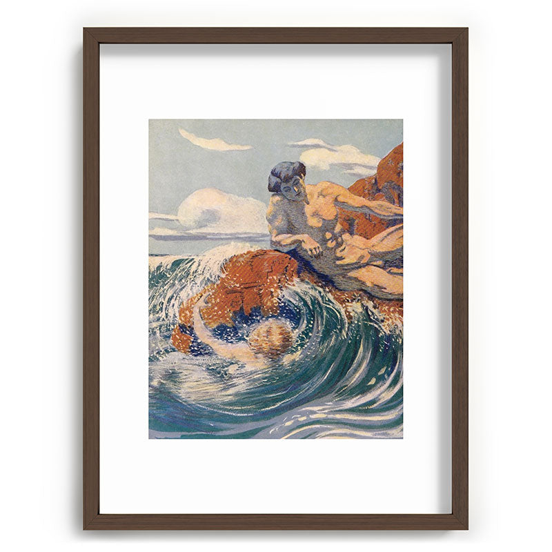 "You sea!... I behold... your crooked inviting fingers" (Margaret C. Cook, Leaves of Grass, 1913) Framed Art Print