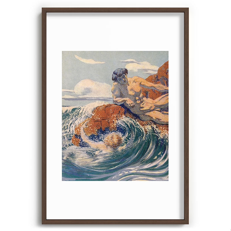 "You sea!... I behold... your crooked inviting fingers" (Margaret C. Cook, Leaves of Grass, 1913) Framed Art Print