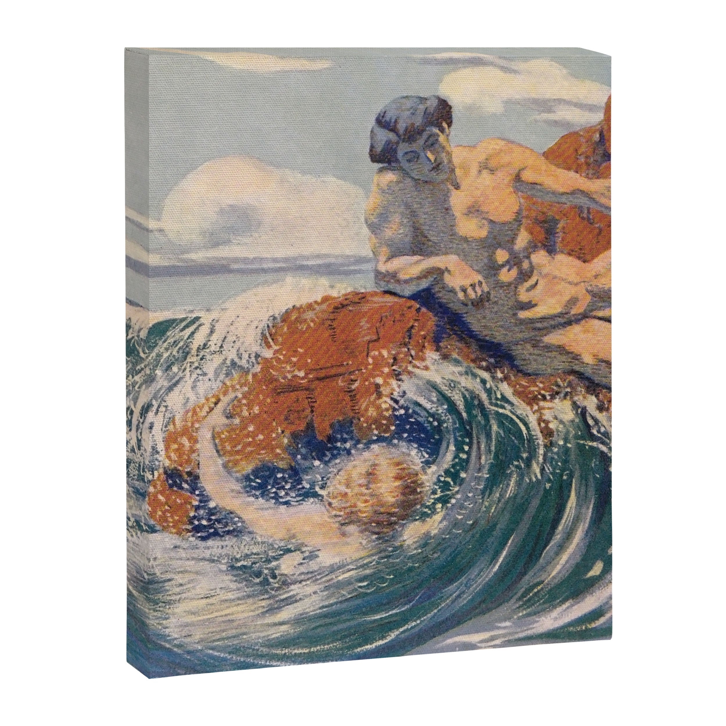 "You sea!... I behold... your crooked inviting fingers" (Margaret C. Cook, Leaves of Grass, 1913) Canvas Print