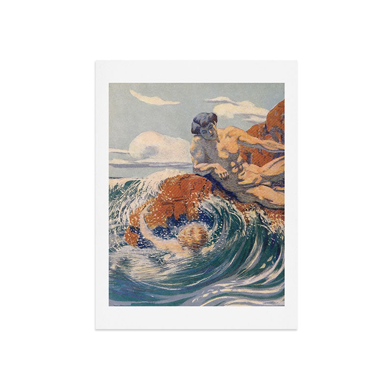 "You sea!... I behold... your crooked inviting fingers" (Margaret C. Cook, Leaves of Grass, 1913) Art Print