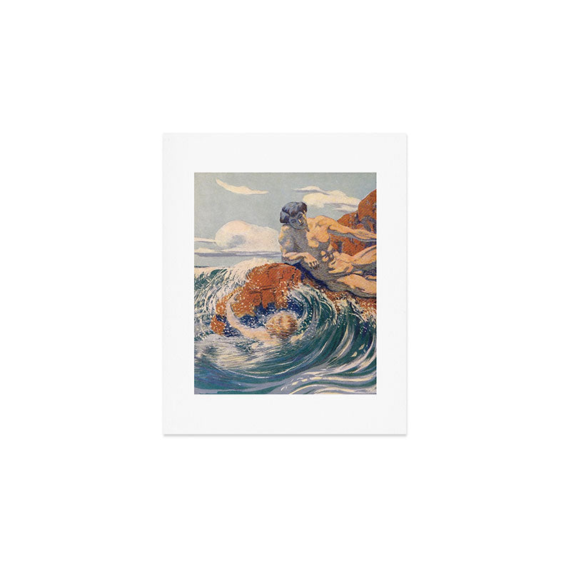 "You sea!... I behold... your crooked inviting fingers" (Margaret C. Cook, Leaves of Grass, 1913) Art Print