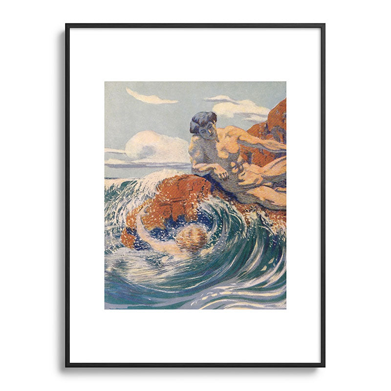 "You sea!... I behold... your crooked inviting fingers" (Margaret C. Cook, Leaves of Grass, 1913) Framed Art Print