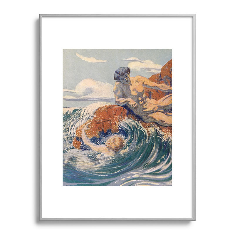 "You sea!... I behold... your crooked inviting fingers" (Margaret C. Cook, Leaves of Grass, 1913) Framed Art Print