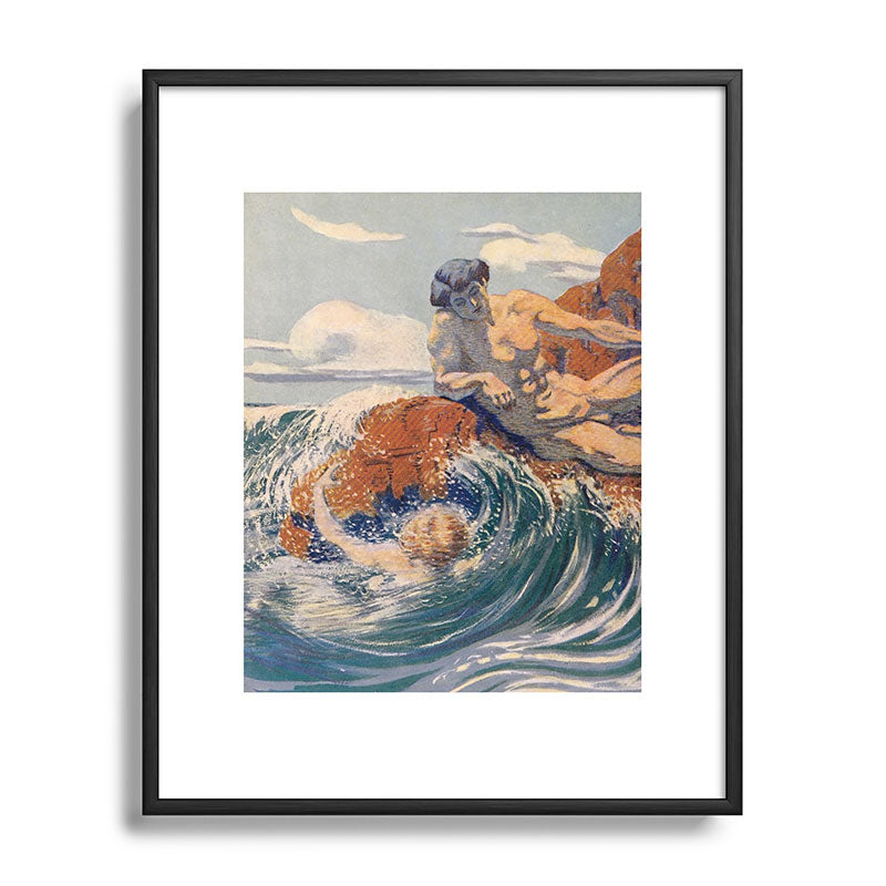 "You sea!... I behold... your crooked inviting fingers" (Margaret C. Cook, Leaves of Grass, 1913) Framed Art Print