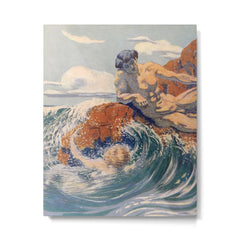"You sea!... I behold... your crooked inviting fingers" (Margaret C. Cook, Leaves of Grass, 1913) Metal Print