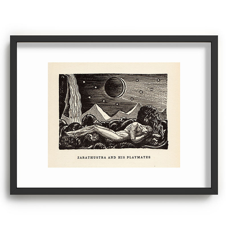 "Zarathustra and His Playmates" by Rockwell Kent (1919) Framed Art Print