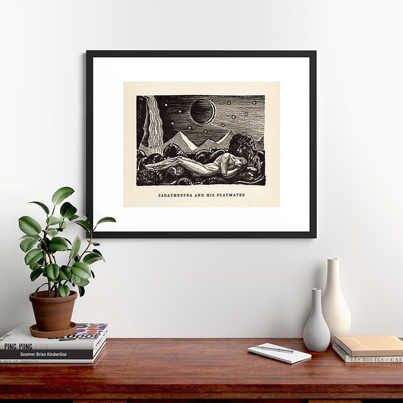 "Zarathustra and His Playmates" by Rockwell Kent (1919) Framed Art Print