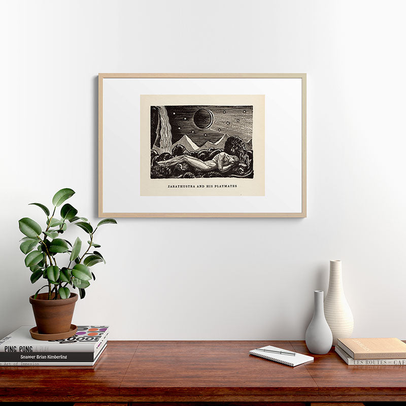 "Zarathustra and His Playmates" by Rockwell Kent (1919) Framed Art Print