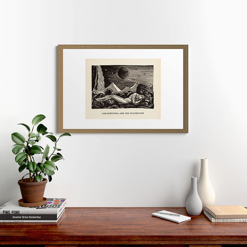 "Zarathustra and His Playmates" by Rockwell Kent (1919) Framed Art Print