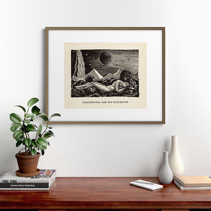 "Zarathustra and His Playmates" by Rockwell Kent (1919) Framed Art Print
