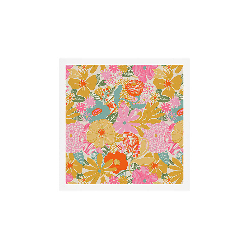 60's Retro Floral Art Print