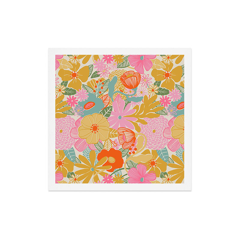 60's Retro Floral Art Print