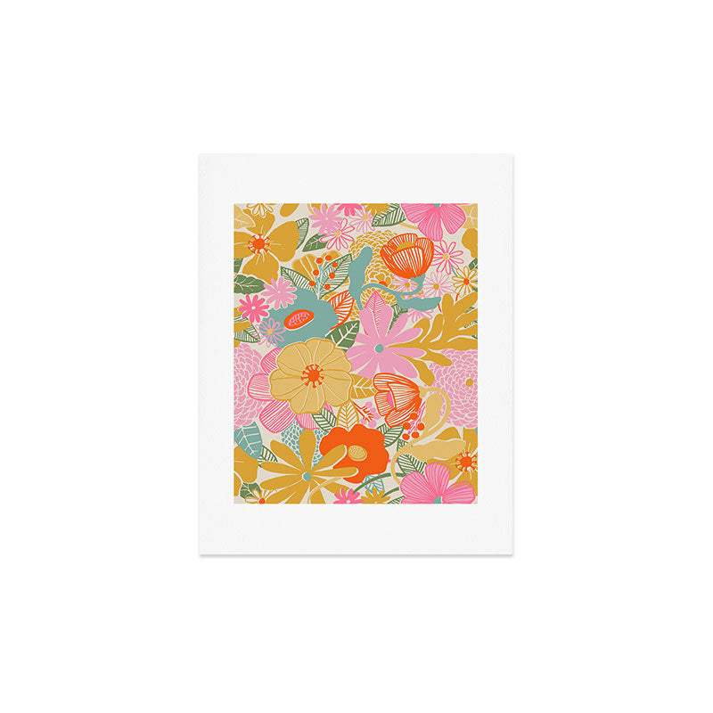 60's Retro Floral Art Print