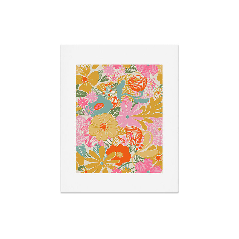 60's Retro Floral Art Print