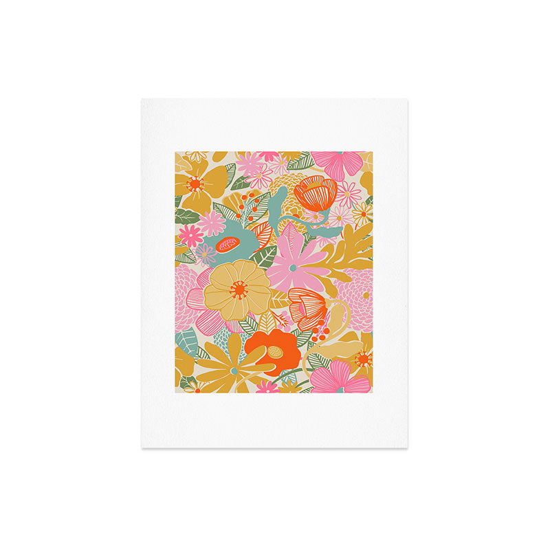 60's Retro Floral Art Print