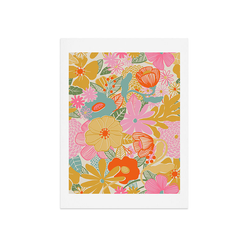 60's Retro Floral Art Print