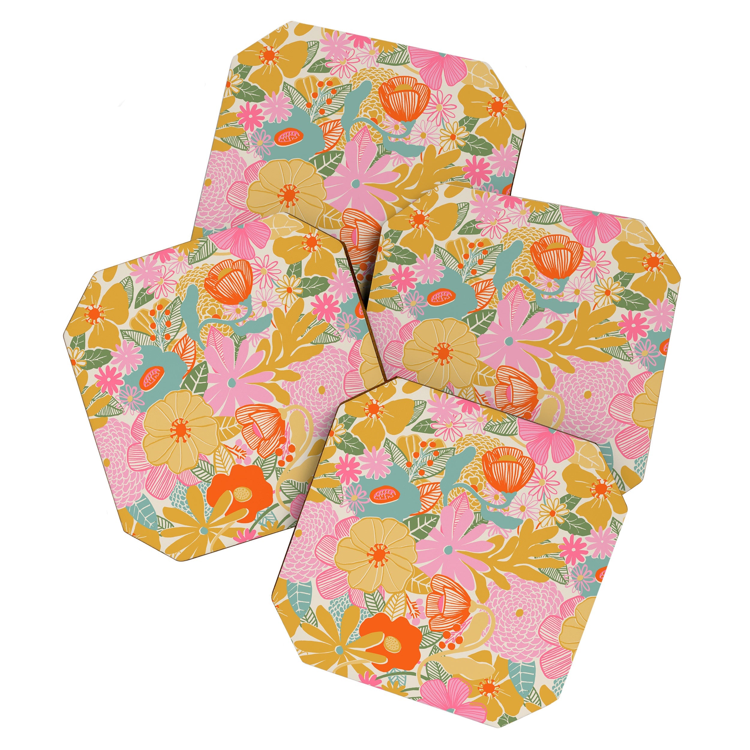 60's Retro Floral Coaster