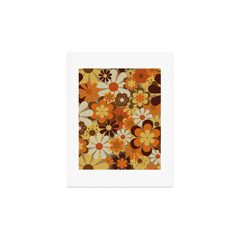70's Floral Prints, Retro Art Art Print