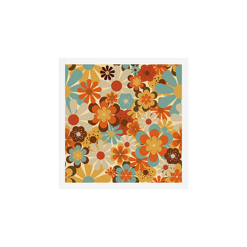 70's Retro Floral Patterned Prints Art Print