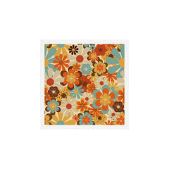 70's Retro Floral Patterned Prints Art Print