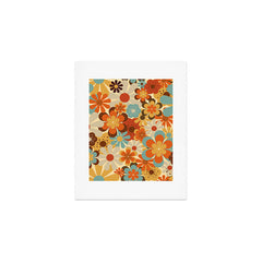 70's Retro Floral Patterned Prints Art Print