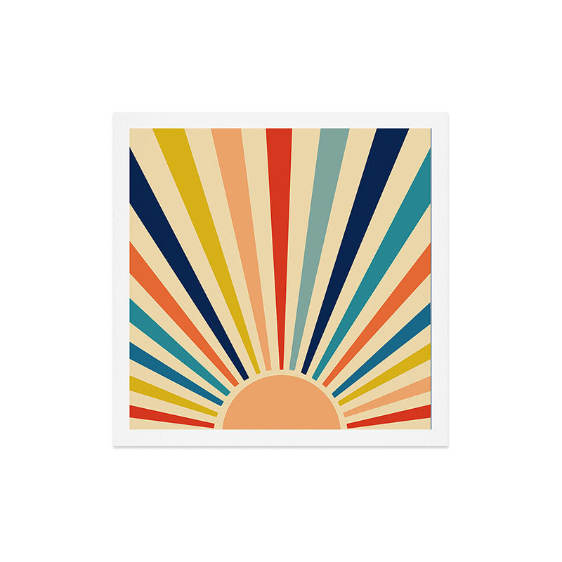 60s retro sun  Art Print
