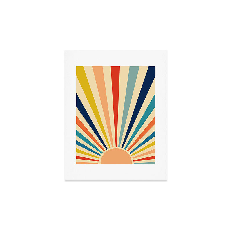 60s retro sun  Art Print