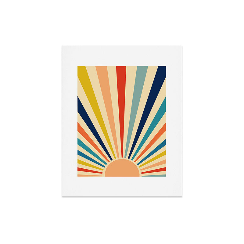60s retro sun  Art Print
