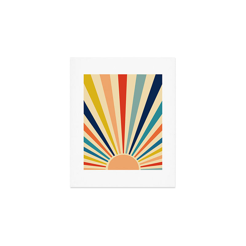 60s retro sun  Art Print