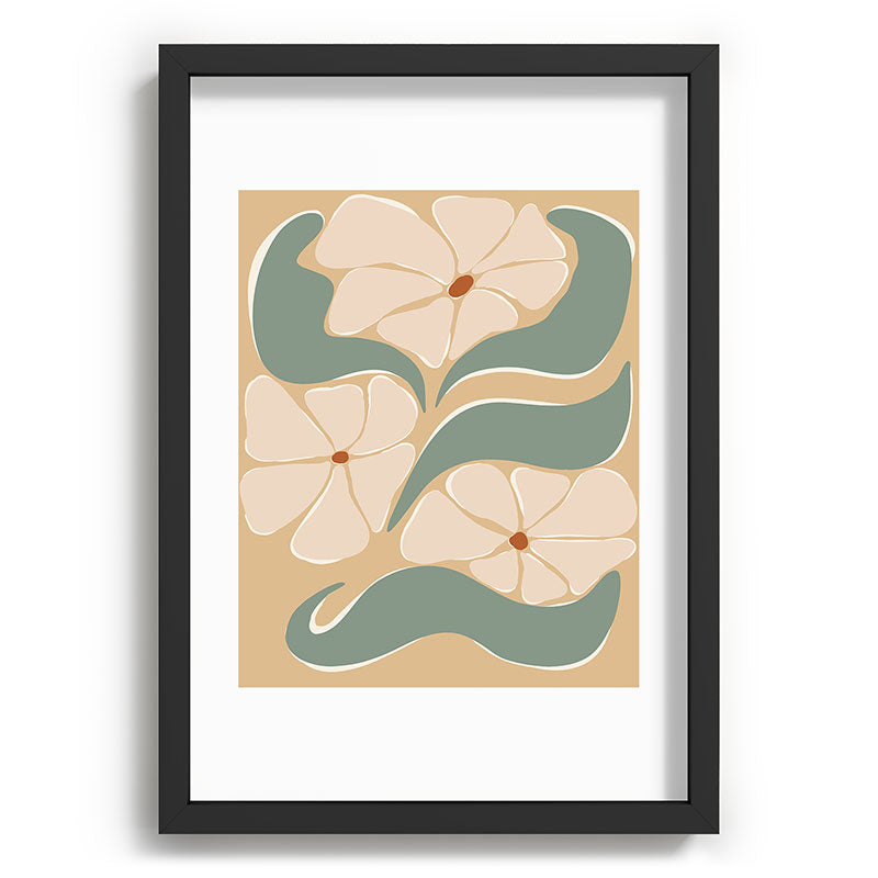 70s big flower botanical land 2 Framed Art Print