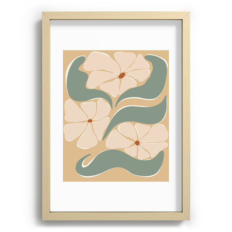 70s big flower botanical land 2 Framed Art Print