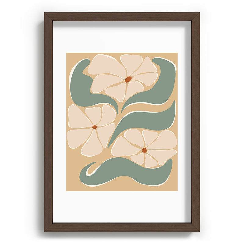 70s big flower botanical land 2 Framed Art Print