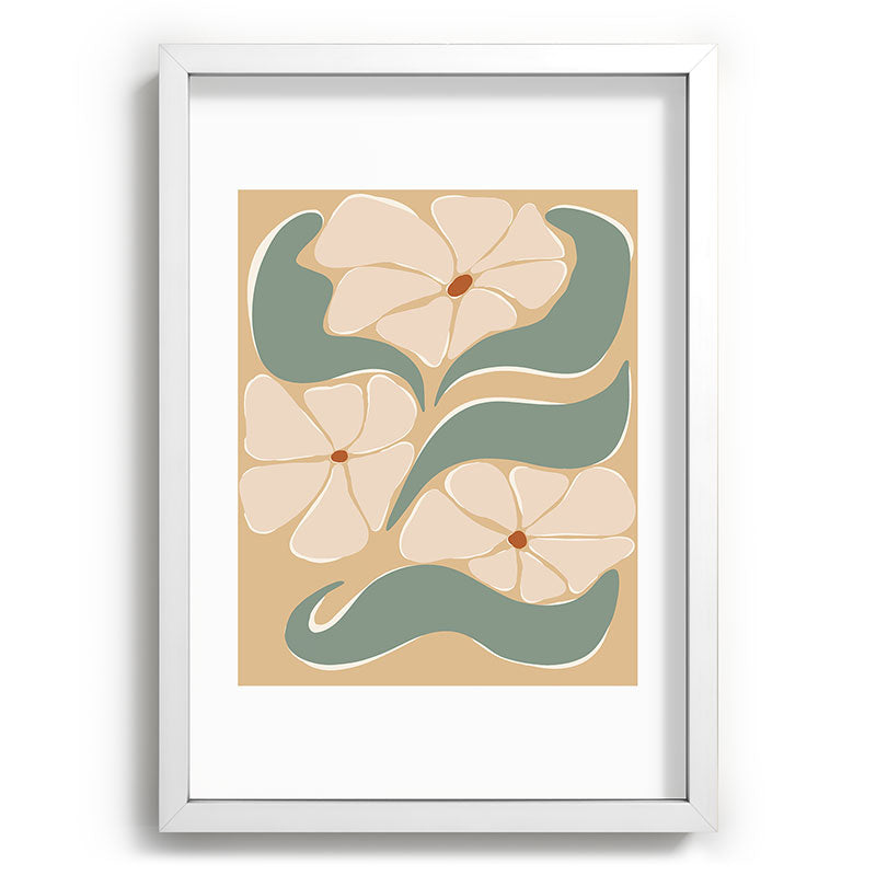 70s big flower botanical land 2 Framed Art Print