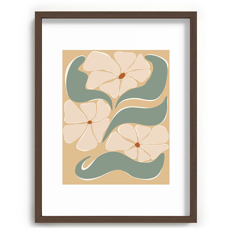 70s big flower botanical land 2 Framed Art Print