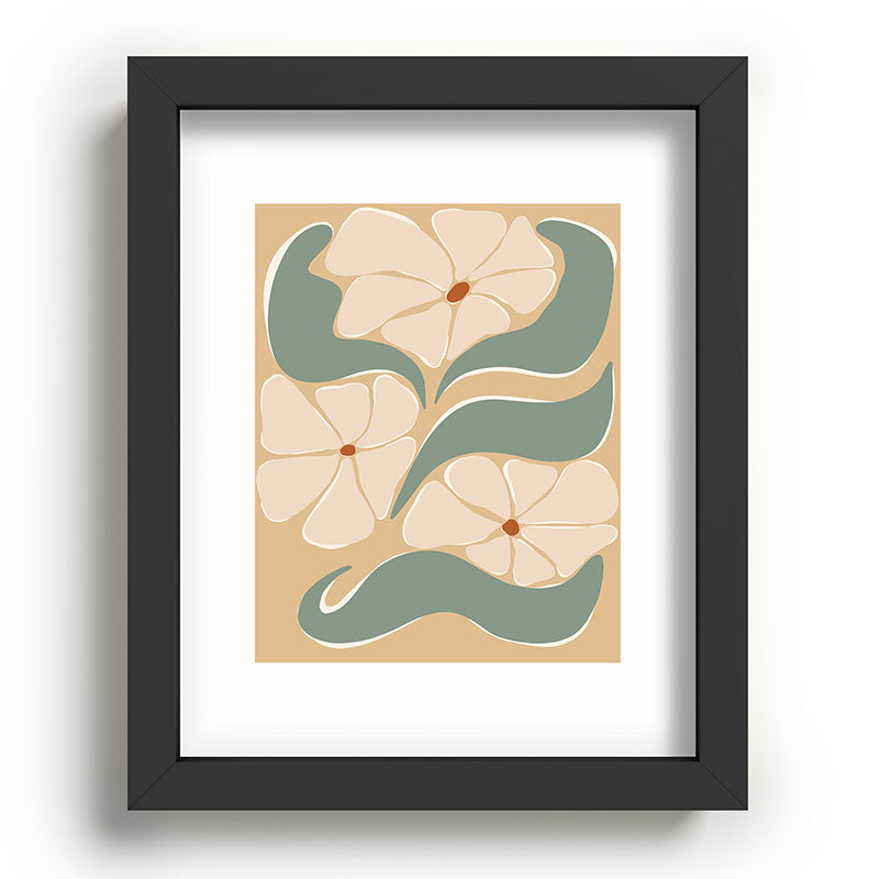70s big flower botanical land 2 Framed Art Print