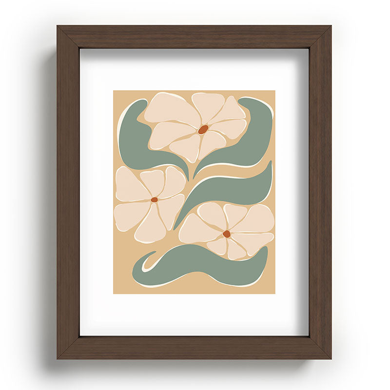 70s big flower botanical land 2 Framed Art Print