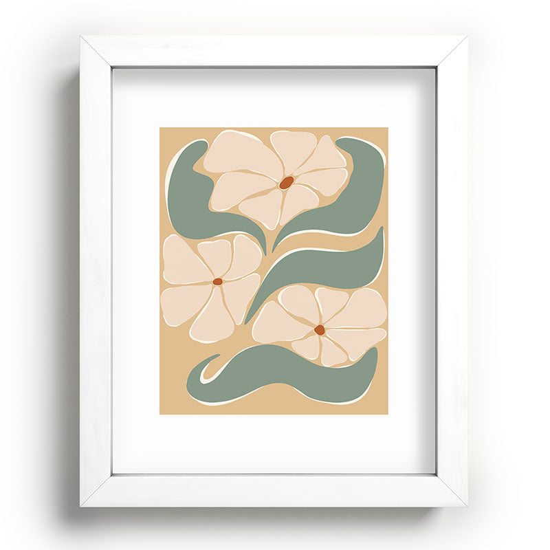 70s big flower botanical land 2 Framed Art Print