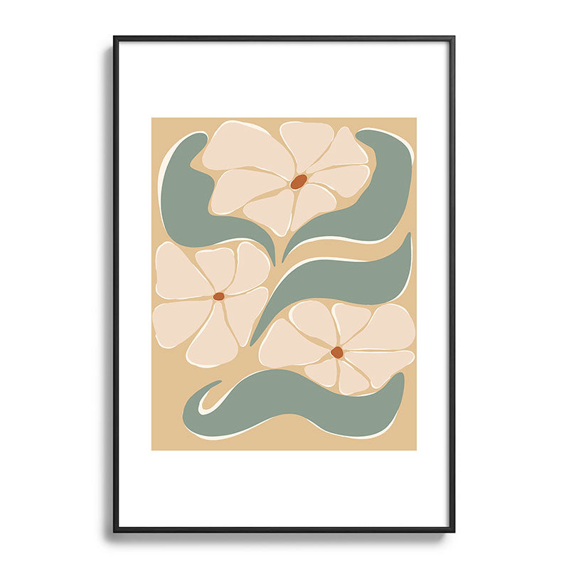 70s big flower botanical land 2 Framed Art Print