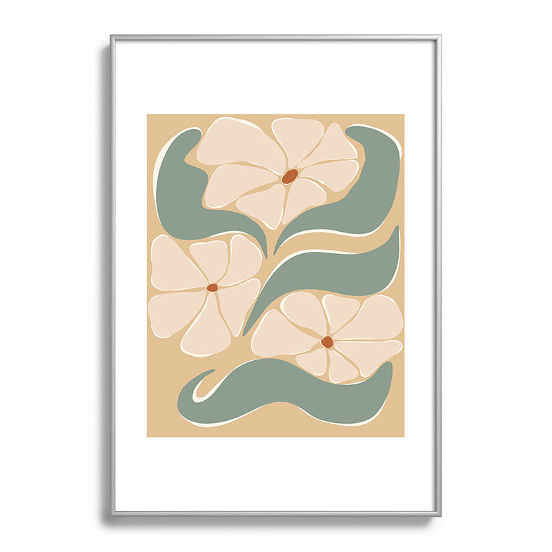 70s big flower botanical land 2 Framed Art Print