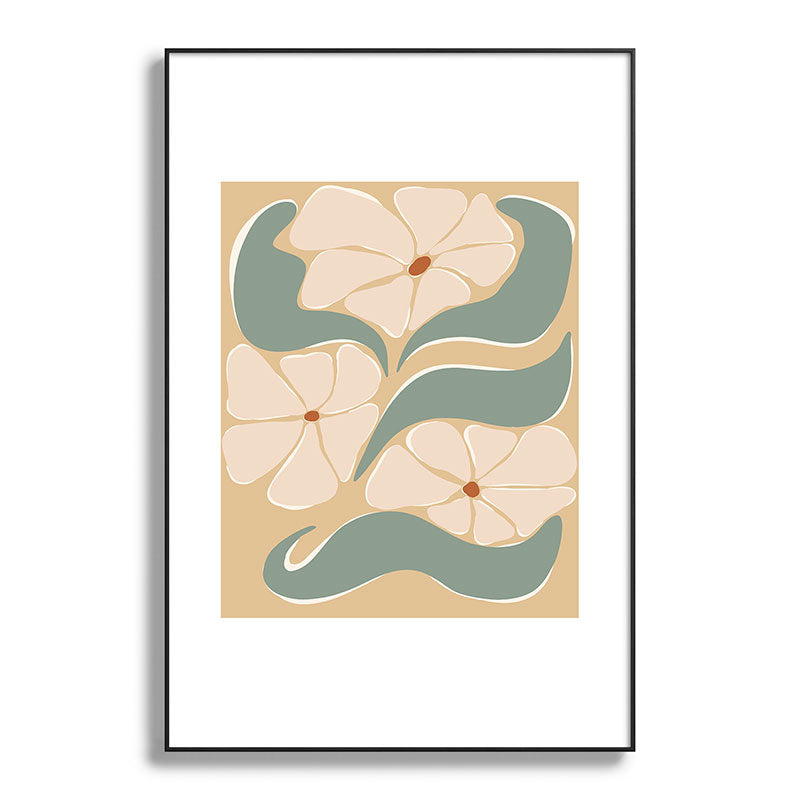 70s big flower botanical land 2 Framed Art Print