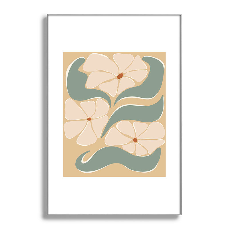 70s big flower botanical land 2 Framed Art Print