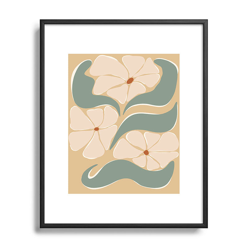 70s big flower botanical land 2 Framed Art Print