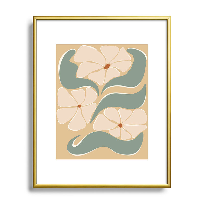 70s big flower botanical land 2 Framed Art Print