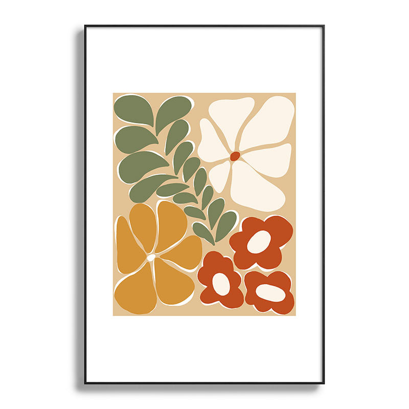 70s boho botanical flowers   Framed Art Print