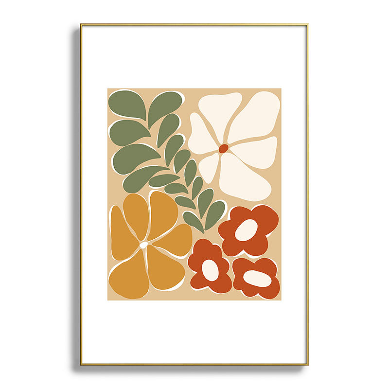 70s boho botanical flowers   Framed Art Print