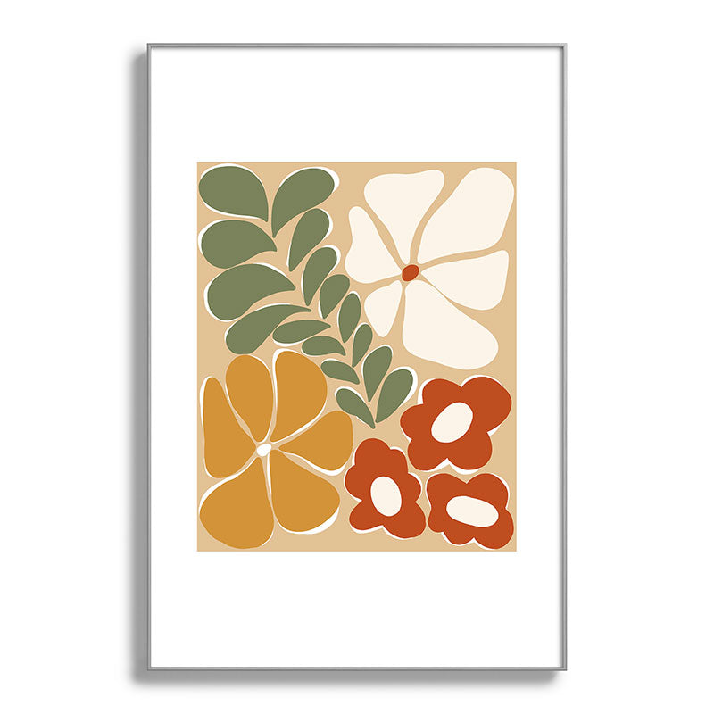 70s boho botanical flowers   Framed Art Print
