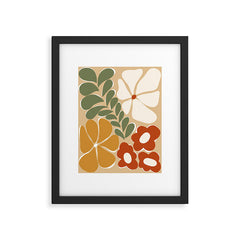 70s boho botanical flowers   Framed Art Print