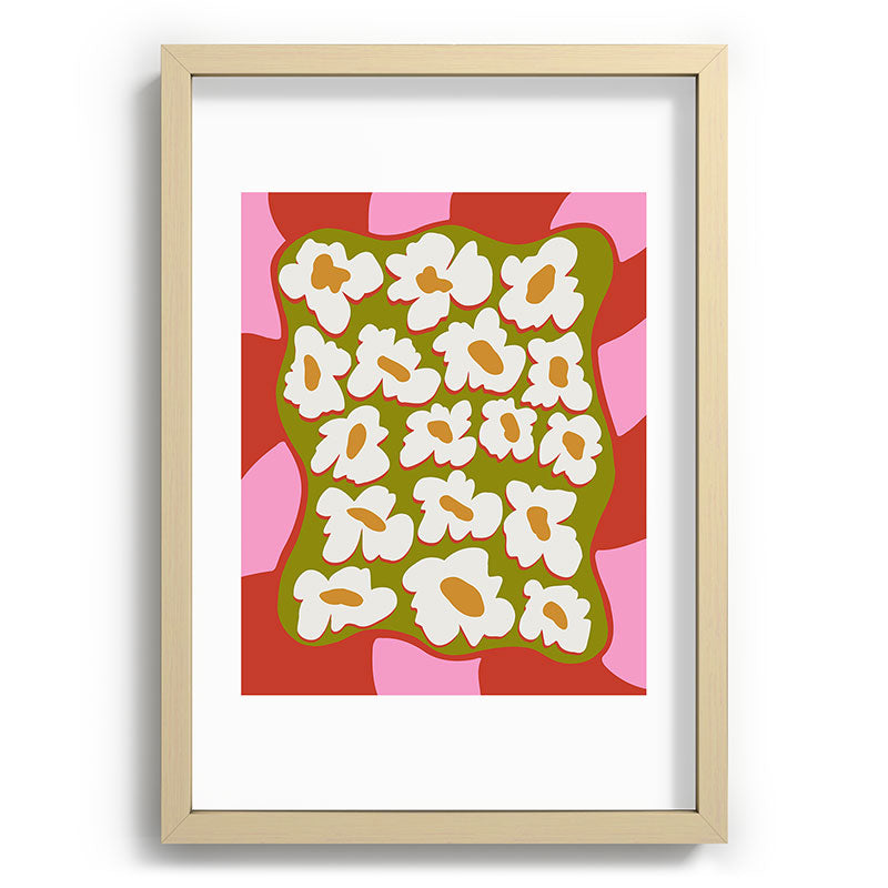 70's retro Bloom Framed Art Print