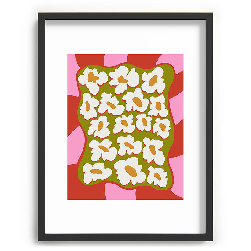 70's retro Bloom Framed Art Print